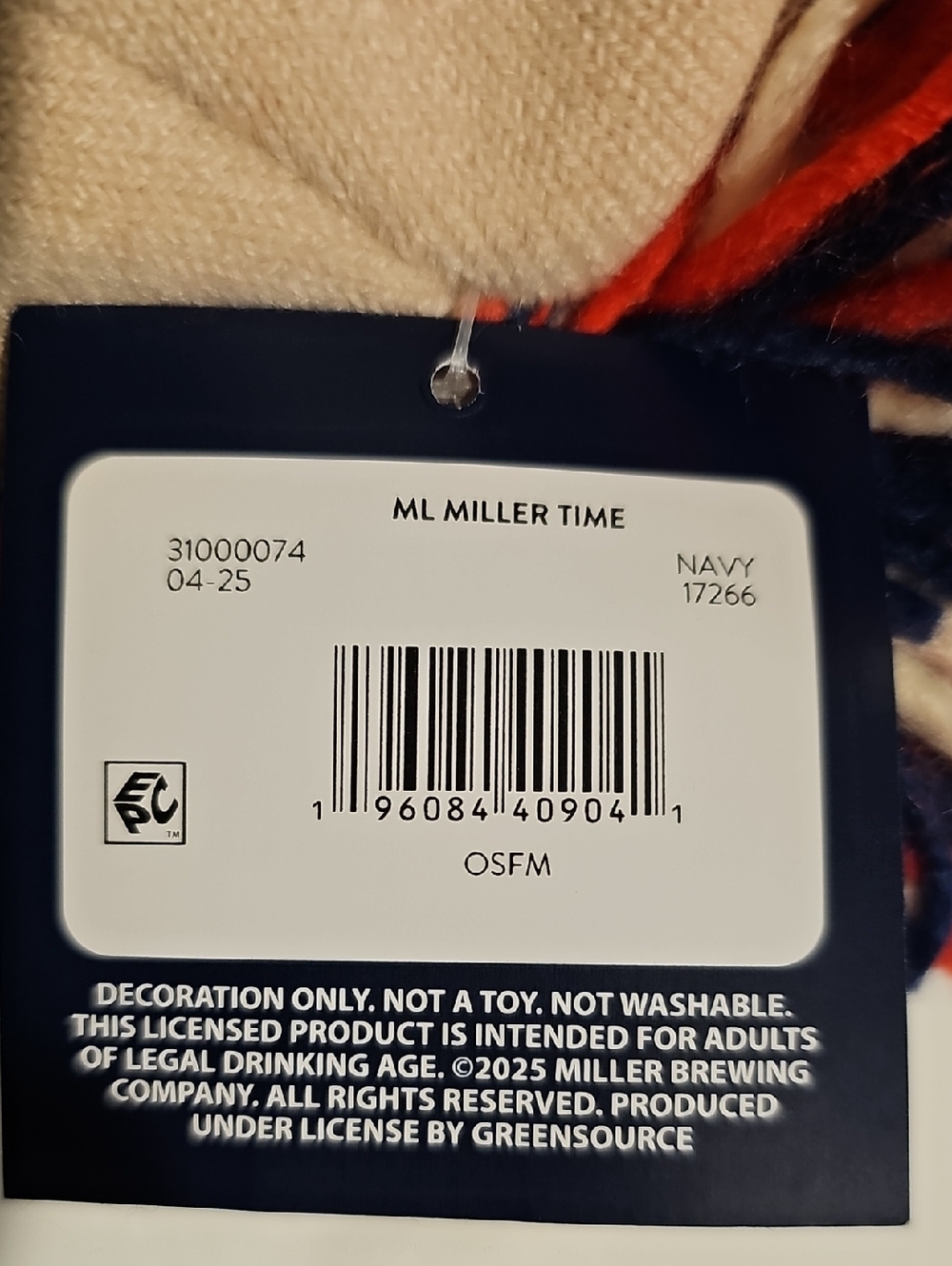 It's Miller Time Miller Lite Women’s Winter Beanie with Pom, One Size New - Picture 10 of 13